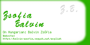 zsofia balvin business card